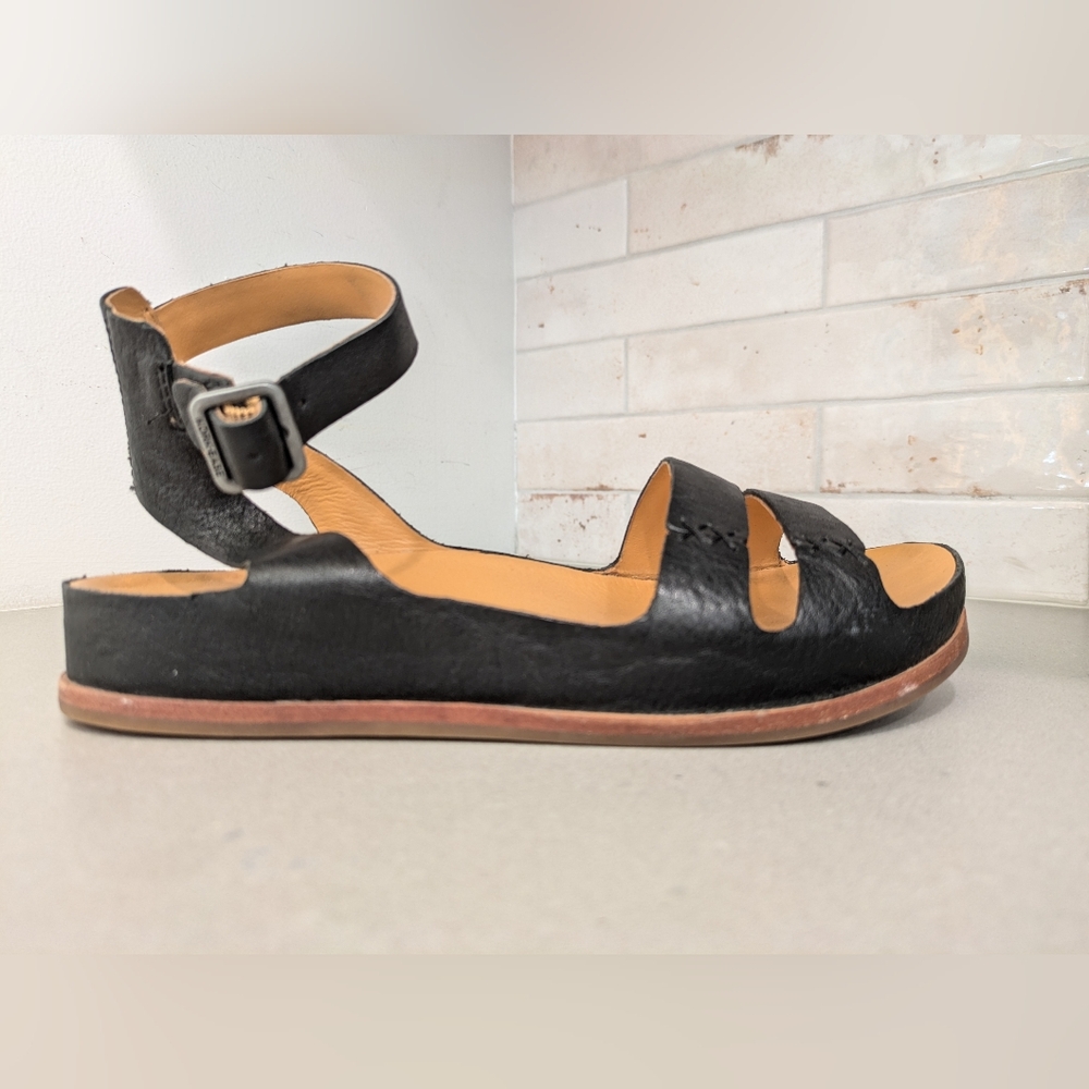Kork Ease Audrina Sandal in Black Leather